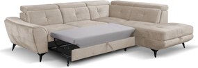 Rohová sedacia súprava Sergio, béžová látka, pravý roh