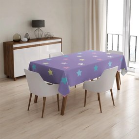 Sablio Obrus Hviezdy na fialovej - 130x130 cm