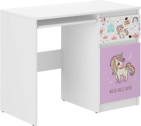 Wooden Toys Detský písací stôl N-33 Ružový jednorožec