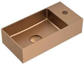 Sapho - Závesné umývadlo AURUM 36,5x18 cm matné medené