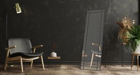 Zrkadlo v čiernom ráme Malaga, univerzálne na zavesenie/stojacie