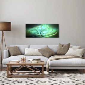 Obraz zelenej abstrakcie (120x50 cm)