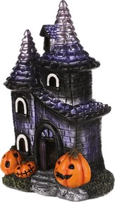 Dom z magnézia - Halloween, LED osvetl., čierny s tekvicami Farba: Čierna
