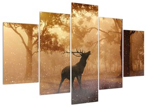 Obraz jeleňa v ruji (150x105 cm)