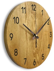 Minimalistické dubové nástenné hodiny, tichý quartzový pohon, moderná dekorácia I SENTOP MAS002-akcia20