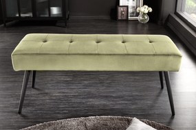 Lavica Boutique 100cm olivovozelený zamat