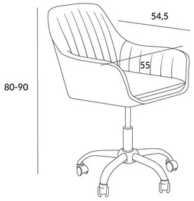 Kancelárska stolička TEILL béžová ALL 822709