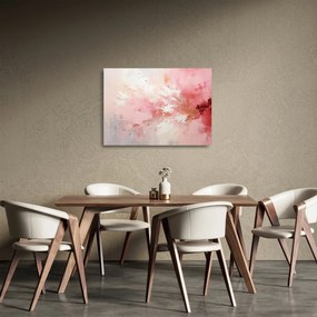 Sklenený obraz - Ružový abstrakt (70x50 cm)