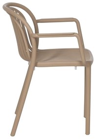 Béžová plastová jedálenská stolička Alia – Ixia
