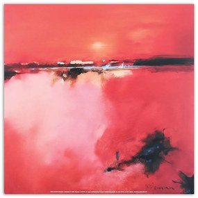 Gario Obraz na plátne Červený pohľad na dedinu Rozmery: 30 x 30 cm