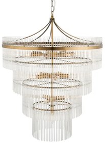 Endon 112576 - Luster na reťazi MARIETTA 16xE14/6W/230V mosadz/číra