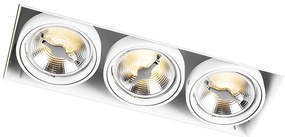 Sada 6 zapustených bodových svetiel biela AR111 bezrámikové 3-svetlá - Oneon