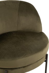 Zelené zamatové okrúhle kreslo Lounge chair Jammy Green - 71*67*66cm