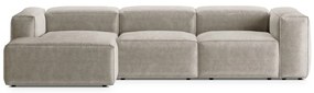 Béžová menčestrová rohová pohovka (ľavý roh/s leňoškou) Bergamo – Cosmopolitan Design