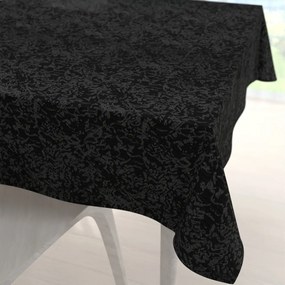 Biante Veľký teflónový štvorcový obrus TF-098 Venezia čierny 150x150 cm