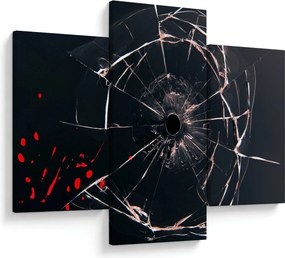 Abstraktný obraz - rozbité sklo (90x60 cm)