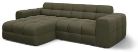 Zelená rohová pohovka (ľavý roh/s leňoškou) Kendal – Micadoni
