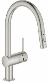 Grohe Minta drezová batéria s vyťahovacou sprškou supersteel 32321dc2 G32321DC2