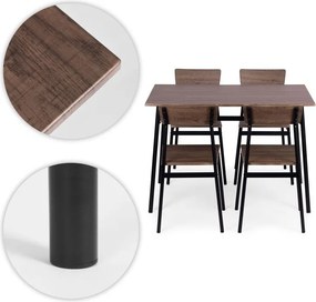 Sada nábytku do jedálne, kuchyne, stôl, 4 stoličky MALMO