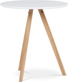 Jedálenský stôl DT-320 biely / naturálny