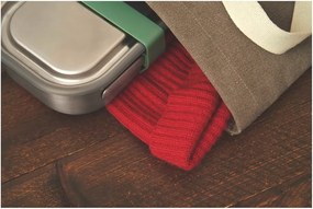 Desiatový box z antikoro ocele so zeleným remienkom Black + Blum