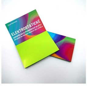 Elektrostatický poznámkový bloček Symbionotes 7 x 10 cm - 100 listov, zelená