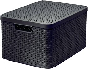 CURVER STYLE BOX 32301 Plastový úložný s vekom - L - hnedý