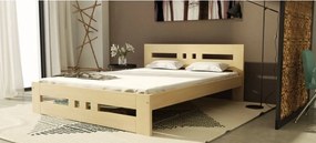 Manželská masívna posteľ Roma Farba: borovica prírodná morená na bielo