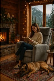 Kreslo ušiak René rozkladacie šedé