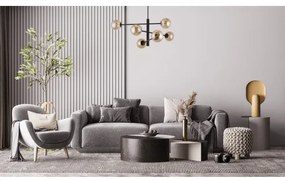 Luster na tyči ORO 6xG9/12W/230V čierna/zlatá