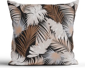 Bavlnená obliečka na vankúš Renforcé 40 × 40 cm - Taisa čierna/zlatá