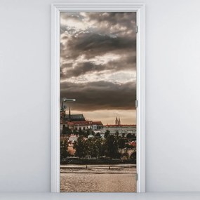 Fototapeta na dvere - Zamračená Praha (95x205cm)