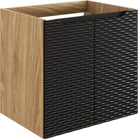 Comad Kúpeľňová skrinka pod umývadlo Ocean Black 60 čierna/dub olejovaný