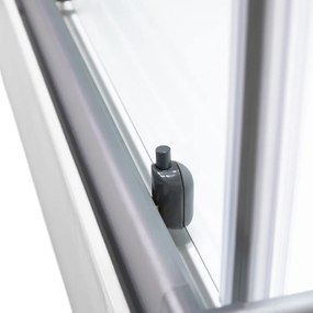 BPS-koupelny Hydromasážny box HYD-AL120 pravý, 120x80 cm, kartáčovaný chróm/transparent