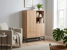 Vysoká komoda VALMOR 120x75 cm, dekor dub
