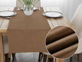 Biante Behúň na stôl/imitácia brúsenej kože Alcantara ALC-015 Svetlo hnedý 45x140 cm