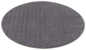 Dekorstudio Okrúhly jednofarebný koberec FANCY 805 -  sivý Priemer koberca: 160cm