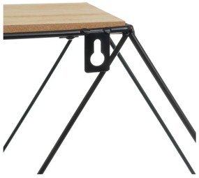 Poschodová polica v čierno-prírodnej farbe 50 cm – Casa Selección