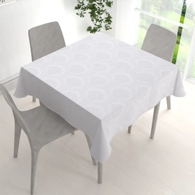 Biante Veľký dekoračný štvorcový obrus Monako PM-122 Zámocký vzor biely 170x170 cm