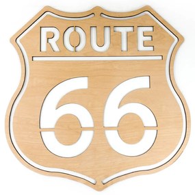 Veselá Stena Drevená nástenná dekorácia Route 66