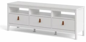 Biely TV stolík SALOMO s 3 zásuvkami