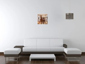 Gario Obraz s hodinami Cválajúce kone Rozmery: 60 x 40 cm