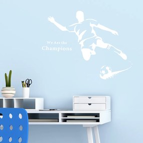 Veselá Stena Samolepka Futbalista Farba: bílá, Veľkosť: 40 x 30 cm