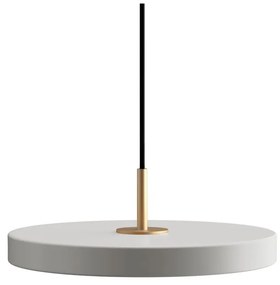 Svetlosivé kovové LED stmievateľné závesné svietidlo s kovovým tienidlom ø 31 cm Asteria Plus – UMAGE