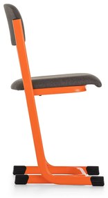 Učiteľská stolička čalúnená, oranžová