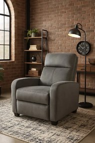 Relaxačné kreslo René rozkladacie šedé