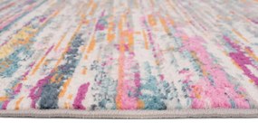 Kusový koberec AZUR static - šedý/ružový/modrý