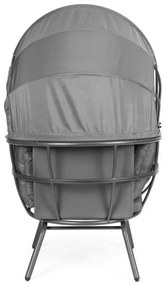 ZÁHRADNÉ KRESLO SO SKLADACOU STRIEŠKOU BAZIL ŠEDÉ