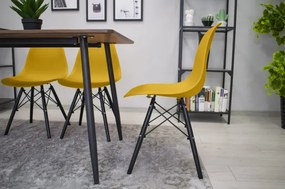 Set jedálenských stoličiek OSAKA horčicové (čierne nohy) 4ks
