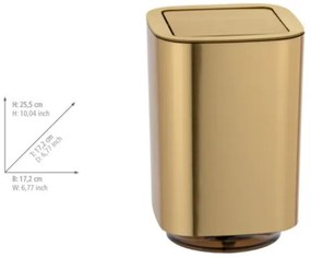 WENKO 24163100 - Odpadkový kôš AURON 17x25,5 cm zlatý